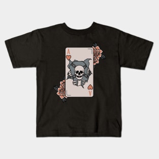 Skull Playing Card Kids T-Shirt